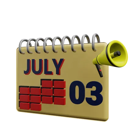 3 july  3D Icon