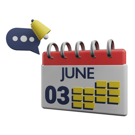 3 june  3D Icon