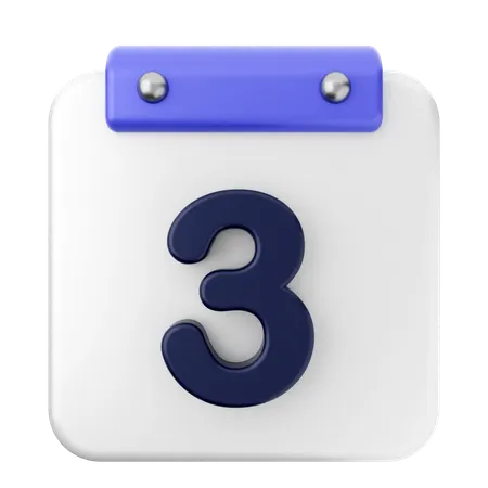 3. Kalender  3D Icon