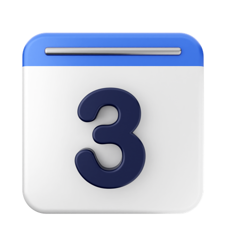 3. Kalender  3D Icon