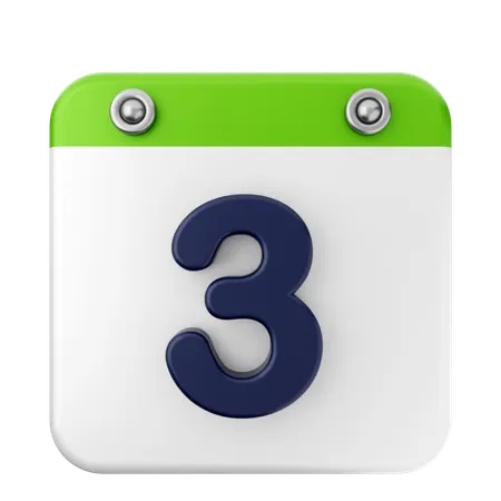 3. Kalender  3D Icon