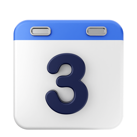 3. Kalender  3D Icon