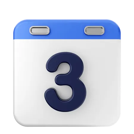 3. Kalender  3D Icon