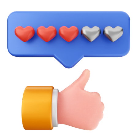 3 reseñas de buena calificación  3D Icon