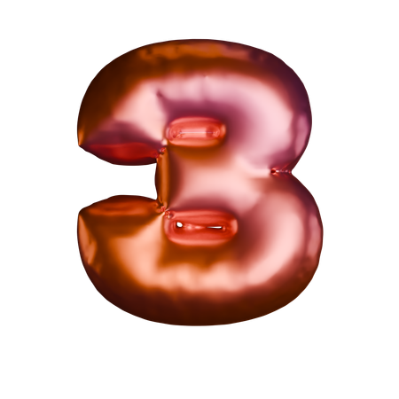 3개 숫자  3D Icon