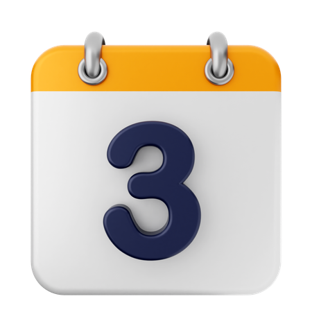 3.° Calendario  3D Icon