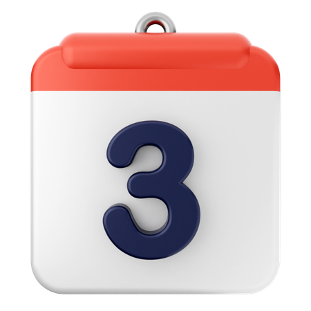 3.° Calendario  3D Icon