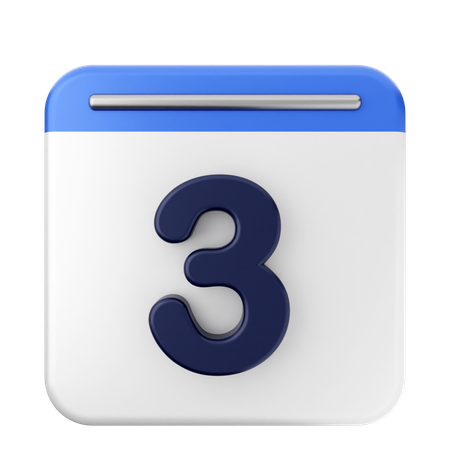 3.° Calendario  3D Icon