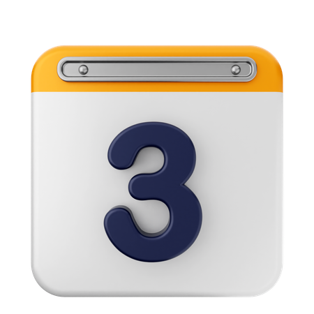 3.° Calendario  3D Icon