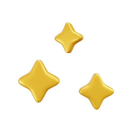 3 star  3D Icon