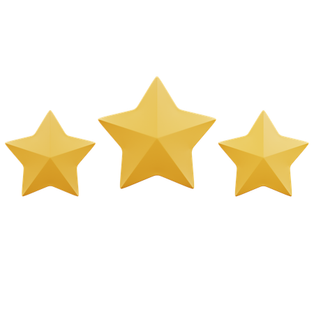 3 Stars  3D Icon