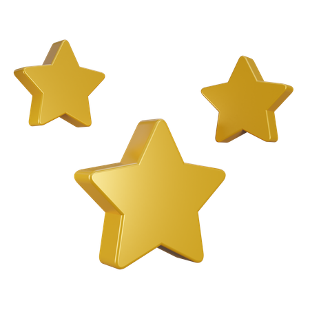 3 Stars  3D Icon