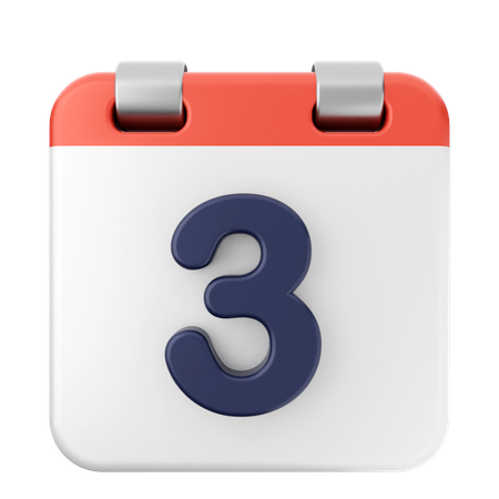 3 Th Calendar  3D Icon