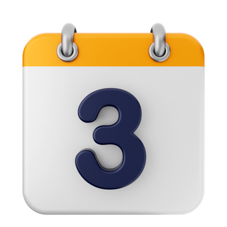 3 Th Calendar  3D Icon