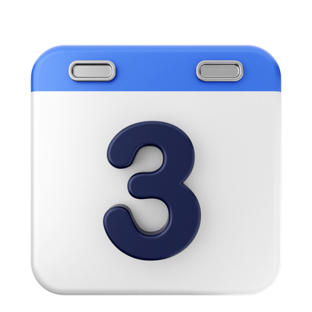 3 Th Calendar  3D Icon