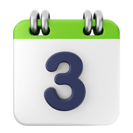 3 Th Calendar  3D Icon