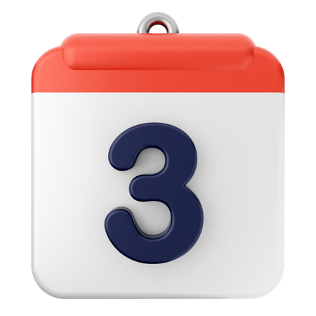 3 Th Calendar  3D Icon