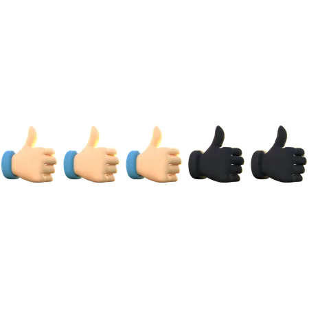 3 Thumb Rating  3D Emoji