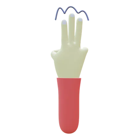 3 X Tap Finger Gesture  3D Icon