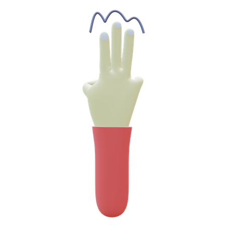 3 gestos de toque con el dedo  3D Icon