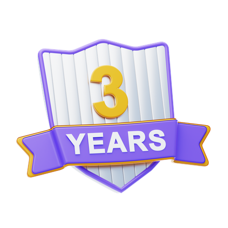 3 Years Warranty  3D Icon