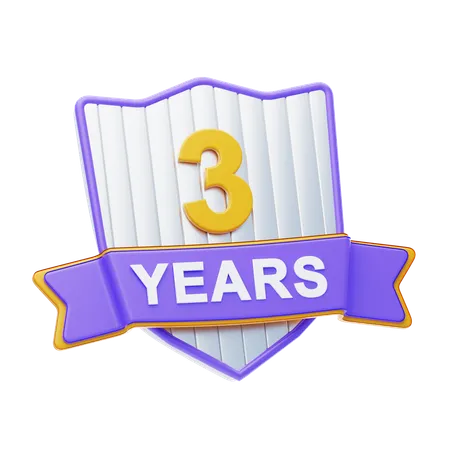 3 Years Warranty  3D Icon