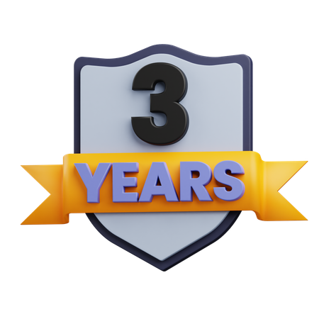 3 Years Warranty Product  3D Icon