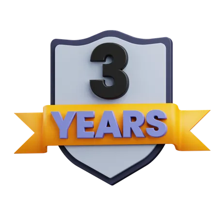 3 Years Warranty Product  3D Icon