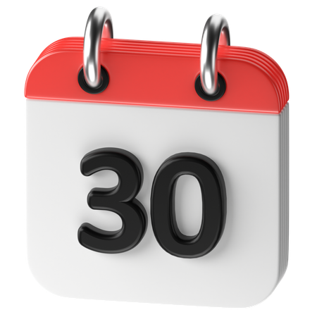 30日  3D Icon
