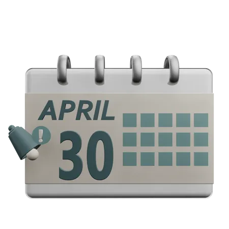 30 april  3D Icon