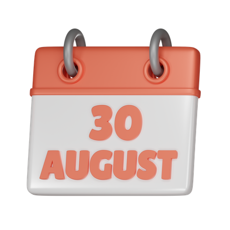 30 August  3D Icon