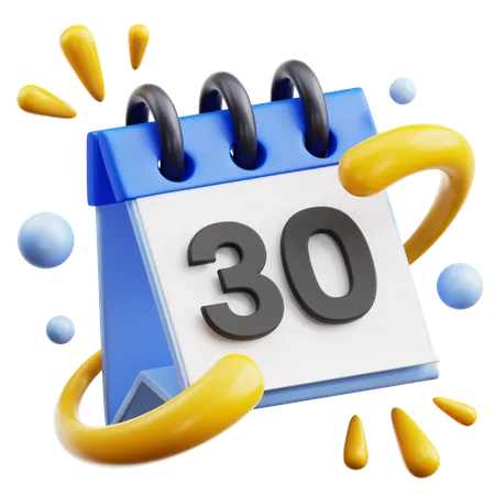 30日  3D Icon