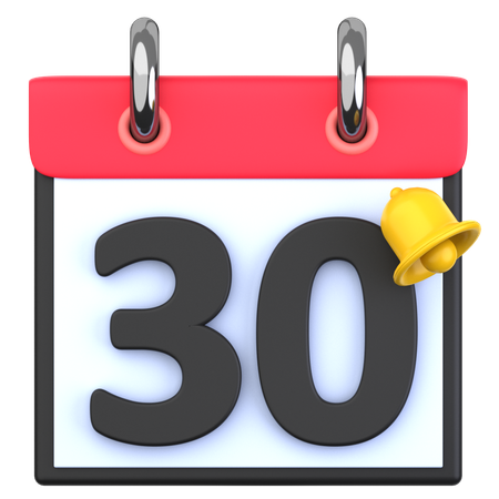 30 Date  3D Icon