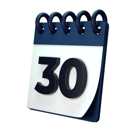 30 Date  3D Icon