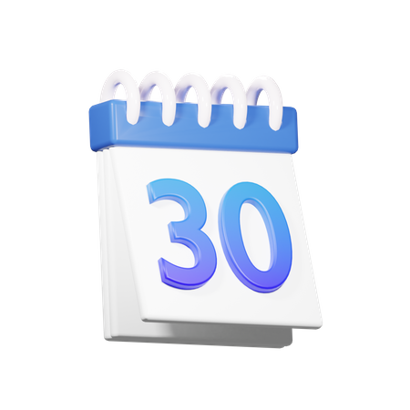30 Date  3D Icon