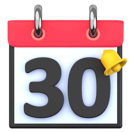 30 Date  3D Icon