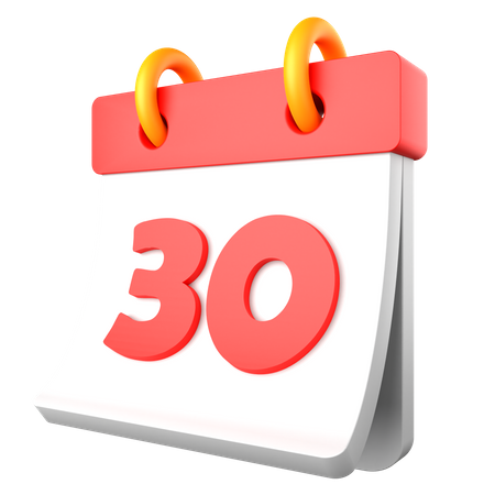 30 Date 3D Icon