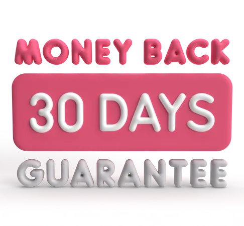 30 Day Money Back Guarantee  3D Icon
