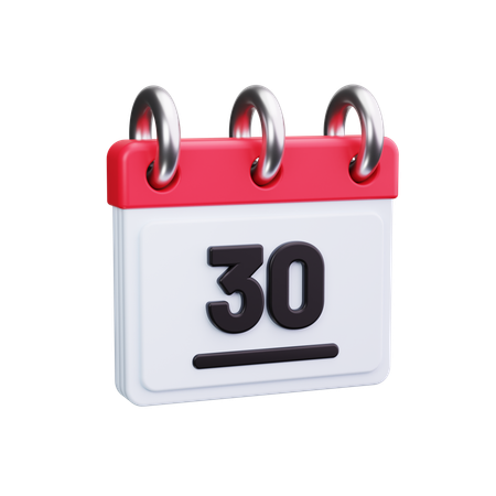 30 Days  3D Icon