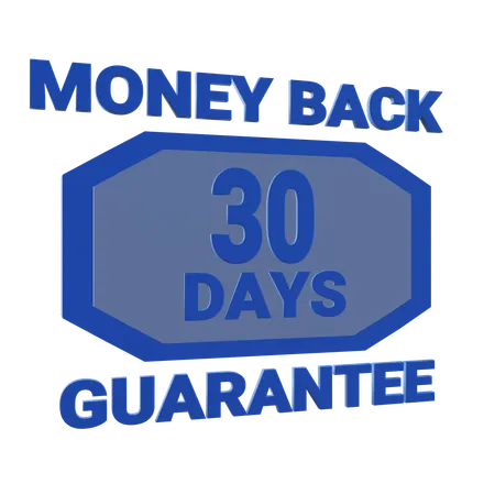 30 Days Money Back Guarantee  3D Icon
