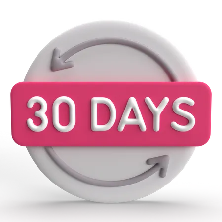 30 Days Refund  3D Icon