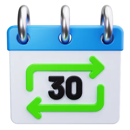 30 Days Return  3D Icon