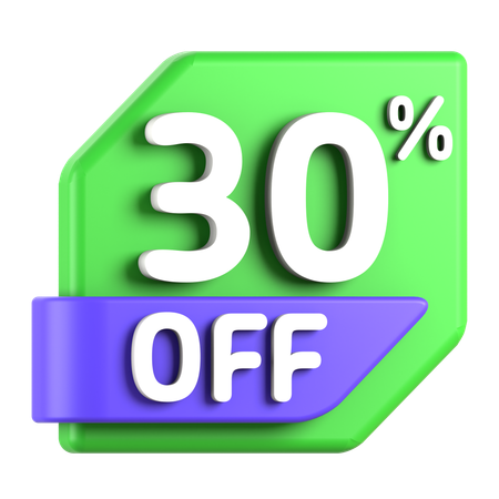 30% de desconto  3D Icon