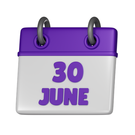 30 de junho  3D Icon