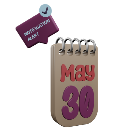 30 de maio  3D Icon