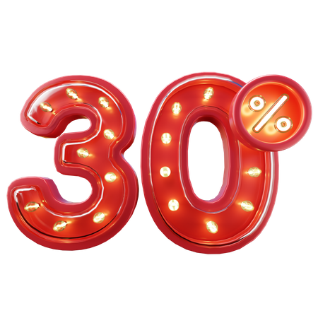 30% Discount Sale  3D Icon