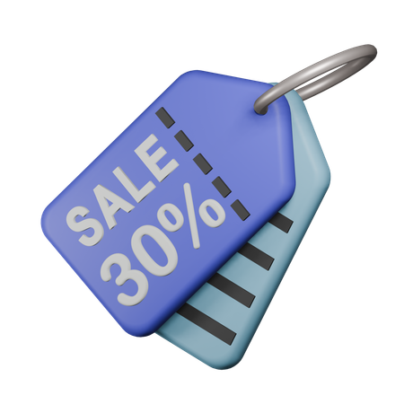 Etiqueta de venda de 30%  3D Icon