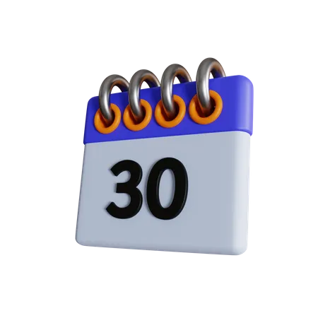 30 fecha  3D Icon