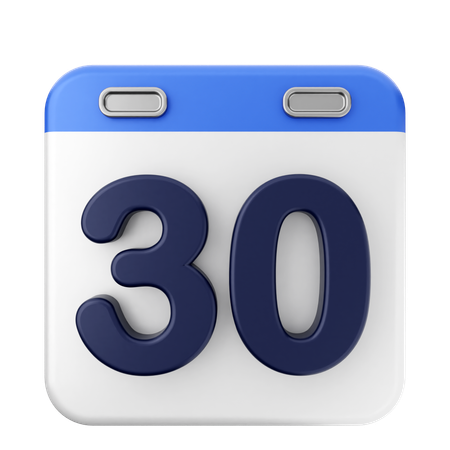 30. Kalender  3D Icon