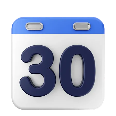 30. Kalender  3D Icon